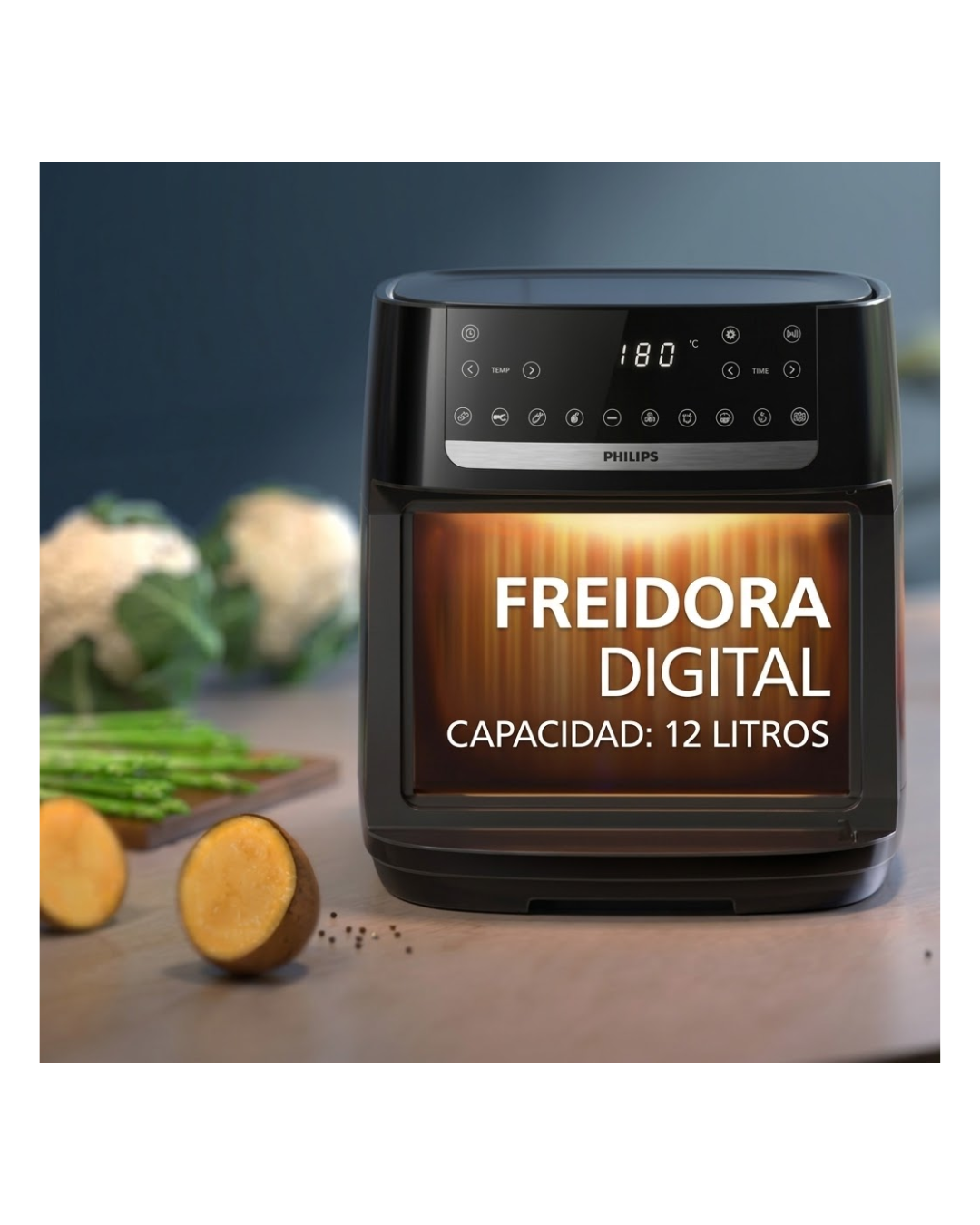 Horno AIRFRYER AI551/07 Digital 12Lts Negro