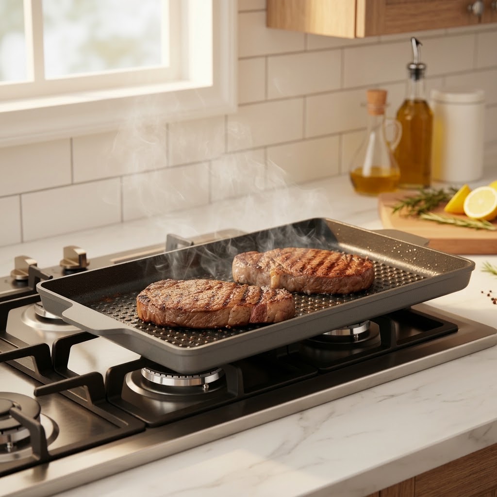 Grill Doble Hornalla 1100 Con Teflon
