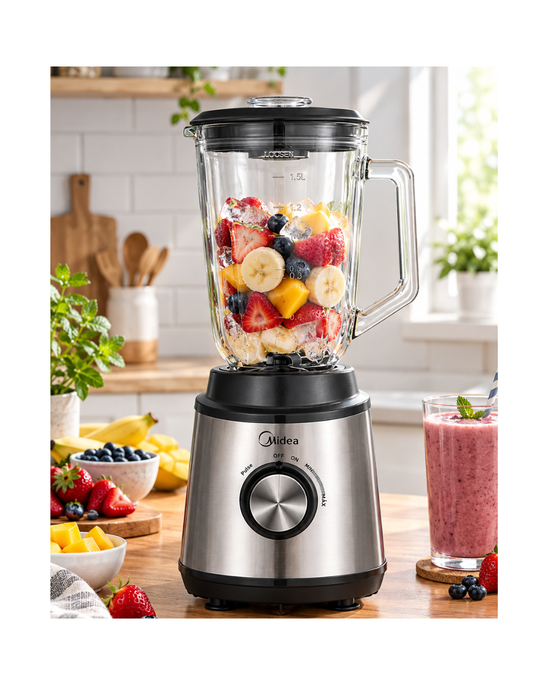 Licuadora TB-M115XAR1 1.5Lts Acero Inox. 800W