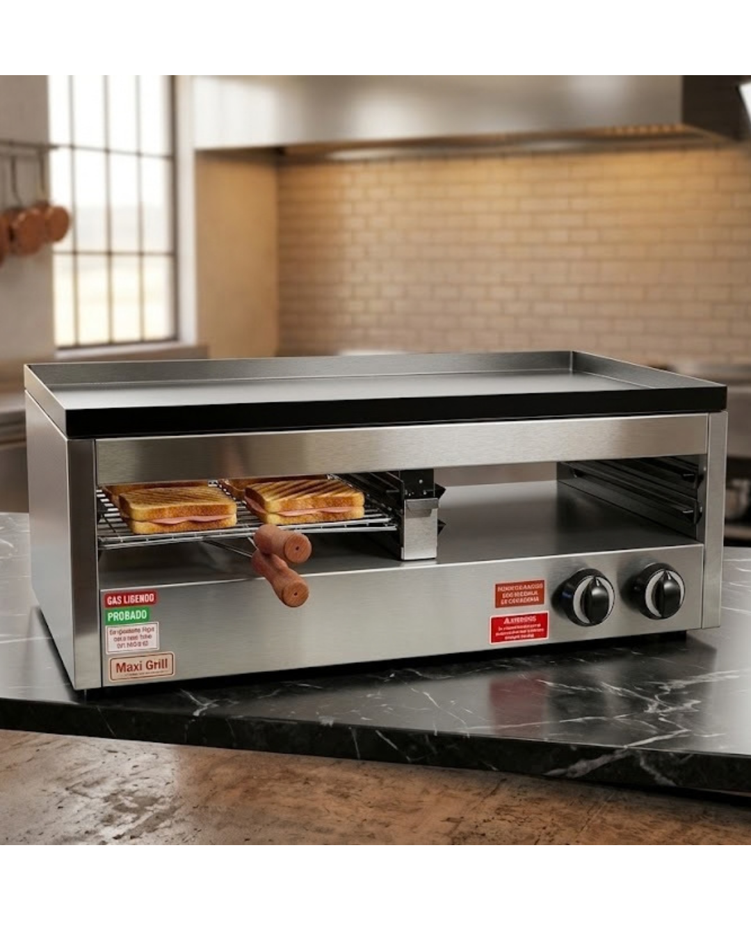 Tostador Carlitero Doble C/Plancha Bifera 170010