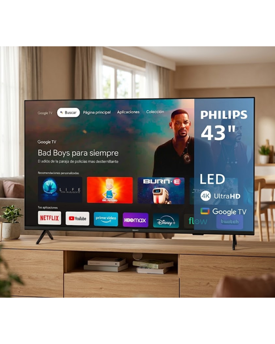 Televisor LED SMART 43" 43PUD7408/77 HD WI-FI USB